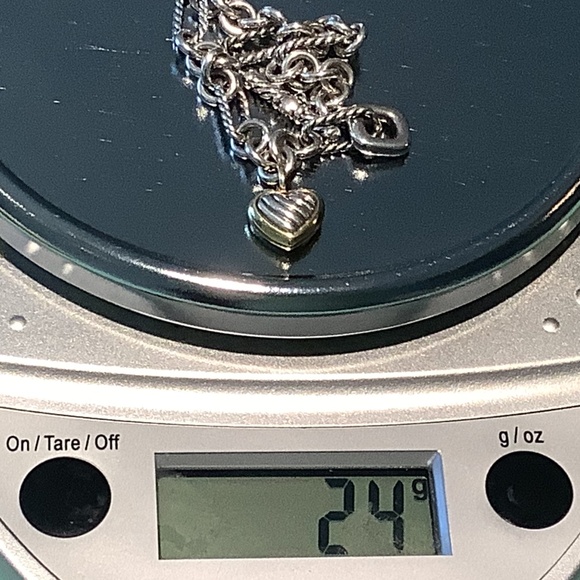 💖 David Yurman - Heart Charm Figaro Chain Toggle Necklace and Bracelet Set - Picture 11 of 13